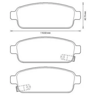 Тормозные колодки задние Opel Zafira / Mokka / Astra CHEVROLET VOLT / Cruze Jurid 573335J (фото 1)