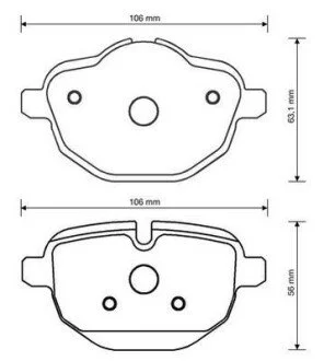 Колодки тормозные BMW 5 / 6 / 7 / i8 / X3 / X4 Jurid 573352J (фото 1)