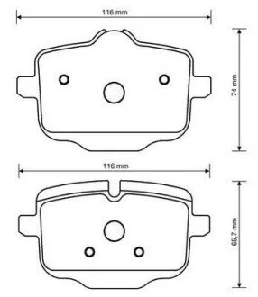 Колодки гальмівні BMW 5 (F10) 535i, 550i, 525d, 530d 03/10-> WVA 24703 FMSI: 8669-D1469 Jurid 573353J