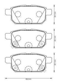 Гальмівні колодки задні Suzuki Baleno, Swift IV, V, SX4, Vitara Jurid 573384J