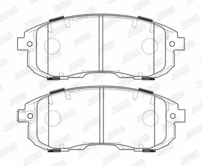 Гальмівні колодки SUZUKI SX4 / NISSAN CUBE / FIAT SEDICI Jurid 573646J