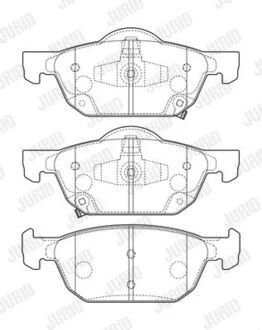 Тормозные колодки HONDA Civic mk 9 2012 -> Front VWA (25804/25805/25806) Jurid 573670J