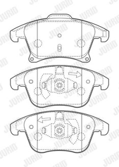 Гальмівні колодки передні Ford Galaxy III, Mondeo V, S-Max Jurid 573674J