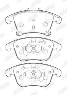 Гальмівні колодки передні Ford Galaxy III, Mondeo V, S-Max Jurid 573674J (фото 1)