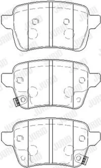 Тормозные колодки задние FIAT 500L, TIPO / OPEL ADAM, CORSA Jurid 573689J