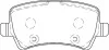 Гальмівні колодки Range Rover Evoque / Volvo S60 / S80 / V70 / XC60 / XC70 Jurid 573748J (фото 1)