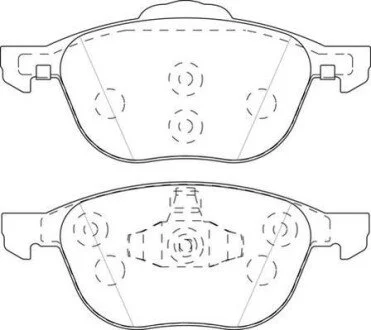 Тормозные колодки передние Ford C-Max II, Ecosport, Focus, Kuga, Transit Jurid 573753J