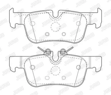 Гальмівні колодки зад BMW 1 (F40) 19-/i3 (I01) 13-/X1 (F48) 14- (ATE) Jurid 573767J
