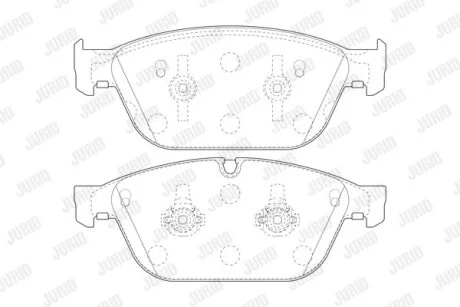 Гальмівні колодки передні Audi A8, Q5 (2012->) Jurid 573775J