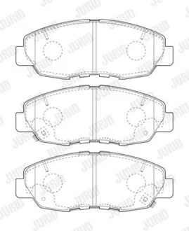 Гальмівні колодки передні HONDA CIVIC Jurid 573807J