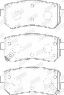 Гальмівні колодки задні HYUNDAI KONA, SONATA / KIA OPTIMA, PICANTO, SOUL Jurid 573830J