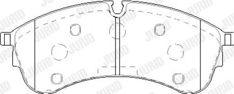 Тормозные колодки Volkswagen Crafter 2017- (09/2016 ->) Jurid 573844J