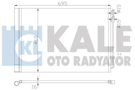 Радіатор кондиціонера Bmw 5, 6, 7 OTO RADYATOR Kale 342415