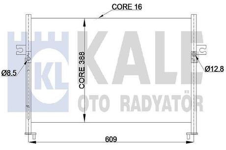 Радиатор кондиционера Hyundai H-1 / Starex, H-1 Box, H100, Porter Condenser OTO RADYATOR Kale 342425