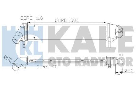 Інтеркулер Renault Logan (05-) OTO RADYATOR Kale 345085