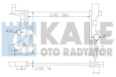 Радіатор охолодження Chevrolet Cruze 16, 18 (09-), Orlando (10-) 18i, Astra J (10-) 14i, 16i, 1 Kale 349200