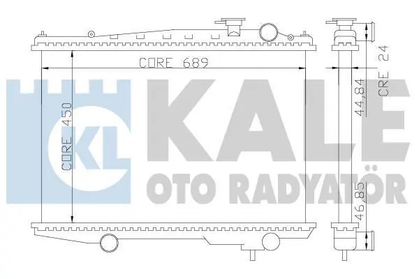 Радіатор охолодження двигуна (паяний) Nissan Navara D22 (97-) KALE OTO RADYATOR Kale 362700 (фото 1)