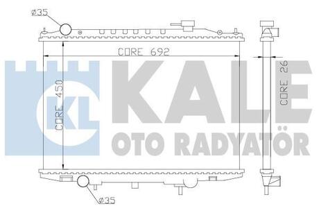 Радиатор охлаждения Nissan NP300 (08-), Pick Up (98-) 2.5D OTO RADYATOR Kale 362900 (фото 1)