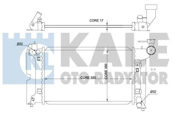 Радіатор охолодження Toyota Avensis KALE OTO RADYATOR Kale 366900 (фото 1)