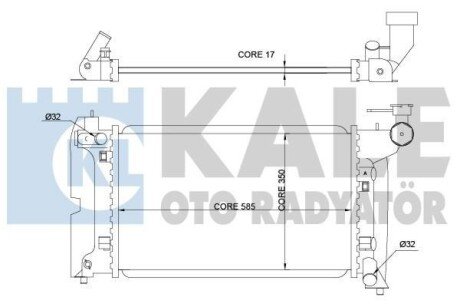 Радіатор охолодження Toyota Avensis OTO RADYATOR Kale 366900