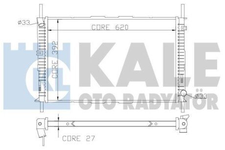 Радіатор охолодження Ford Mondeo III OTO RADYATOR Kale 368700