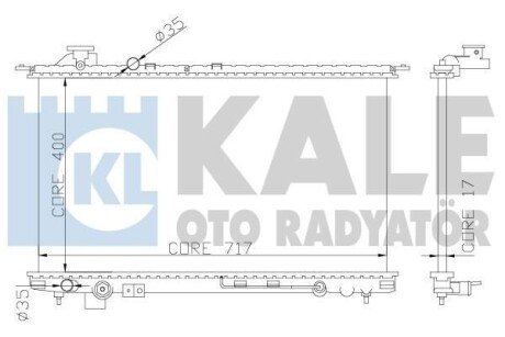 Радиатор охлаждения Hyundai Sonata IV, Xg OTO RADYATOR Kale 369300