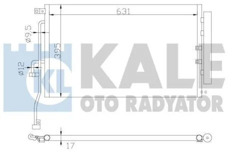 Радиатор кондиционера Chevrolet Captiva, Opel Antara KALE OTO RADYATOR Kale 391000