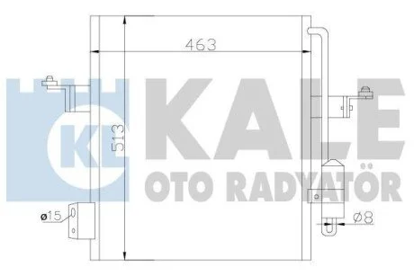 Радіатор кондиціонера Mitsubishi L200 25TD (06-) АКПП,МКПП KALE OTO RADYATOR Kale 393100