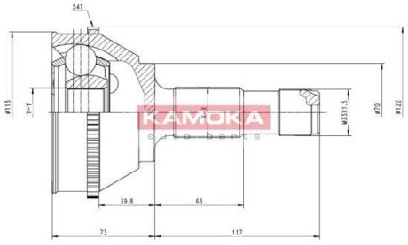 Шарнірний набір, привідний вал KAMOKA 6508