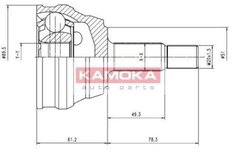 Шрус півосі KAMOKA 7094 (фото 1)