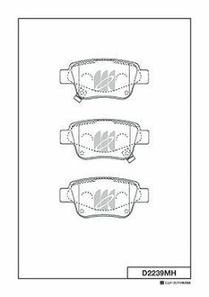 Колодки дискового гальма KASHIYAMA D2239MH