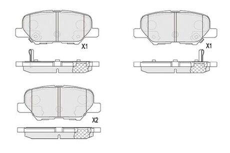 Гальмівні колодки зад. Mazda 6/Outlander III/ASX/10- KAVO KBP-5551 (фото 1)