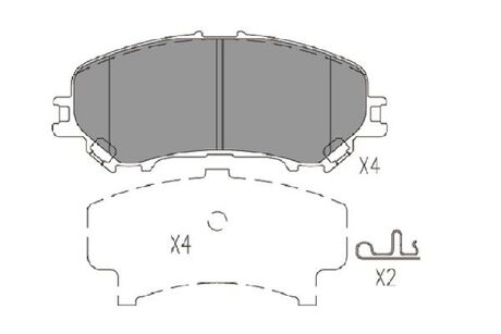 Комплект тормозных колодок KAVO KBP-6614 (фото 1)
