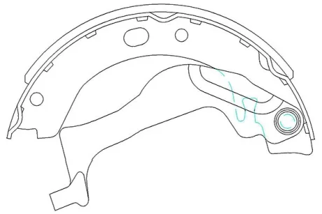 Комплект гальмівних колодок KAVO KBS-9909