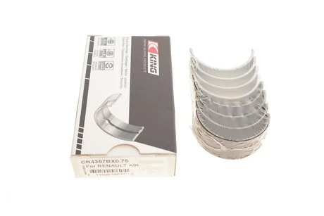 Вкладиші шатунні NISSAN/RENAULT/DACIA "1,5 "09>> CR4357BX0.75 King CR4357BX075