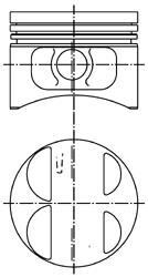 Поршень цилиндра ОМП 406 d=93,0 (п/п+ст/к+п/к) (выр-во KS) KOLBENSCHMIDT 40075620