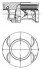 Поршень з кільцями CHEVROLET/OPEL 81.00 1.8 16V A18XER Euro 5 (KS) KOLBENSCHMIDT 40199610 (фото 1)