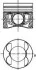 Поршень 83.00 STD DB A (W176), B (W246, W242), C T-MODEL (S204), C (W204), CLA (C117), CLA SHOOTING BRAKE (X117), E T-MODEL (S212), E (W212) OM651.913-OM651.957 06- KOLBENSCHMIDT 40 809 600 (фото 1)