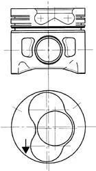 Поршень VW 79,76 +025 1-2 цмліндри KOLBENSCHMIDT 94427710