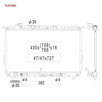 Радіатор системи охолодження KOYORAD PL811803