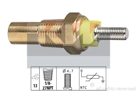 Датчик температури рідини охолодження. Датчик, температура охлаждающей жидкости. Датчик, температура охлаждающей жидкости KW 530028