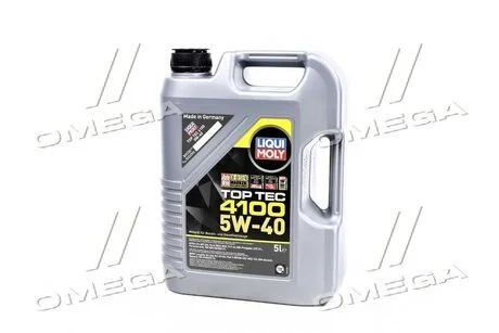 Масло моторн. TOP TEC 4100 5W-40 API SN/CF ACEA A3/B4/C3 (Канистра 5л) LIQUI MOLY 7501/9511