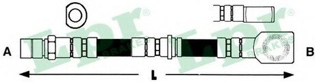 Шланг тормозной гидравлический LPR 6T46186