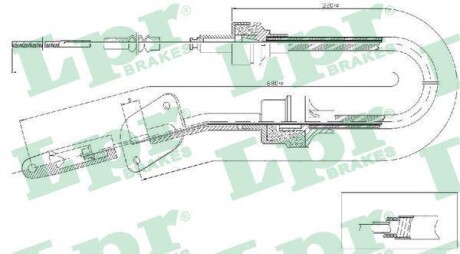 Трос сцепления Fiat Fiorino 97- LPR C0064C