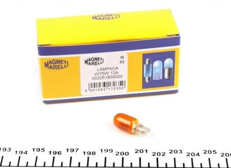 Автолампа WY5W W2, 1x9, 5d 5 W оранжева MAGNETI MARELLI 002051800000