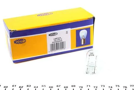 Автолампа W21W W3x16d 21 W прозора MAGNETI MARELLI 002052200000