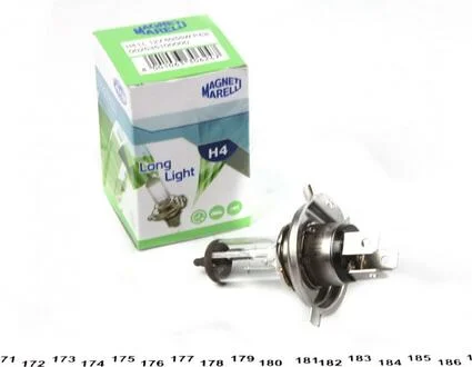 Автолампа H4 P43t 55 W 60 W прозрачная MAGNETI MARELLI 002535100000
