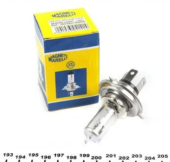 Автолампа H4 P43t 55 W 60 W прозрачная MAGNETI MARELLI 002585100000 (фото 1)