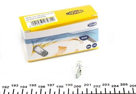 Автолампа W5W W2,1x9,5d 5 W прозора MAGNETI MARELLI 003921100000