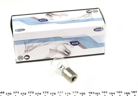 Автолампа P21W BA15s 21 W прозора MAGNETI MARELLI 008511100000